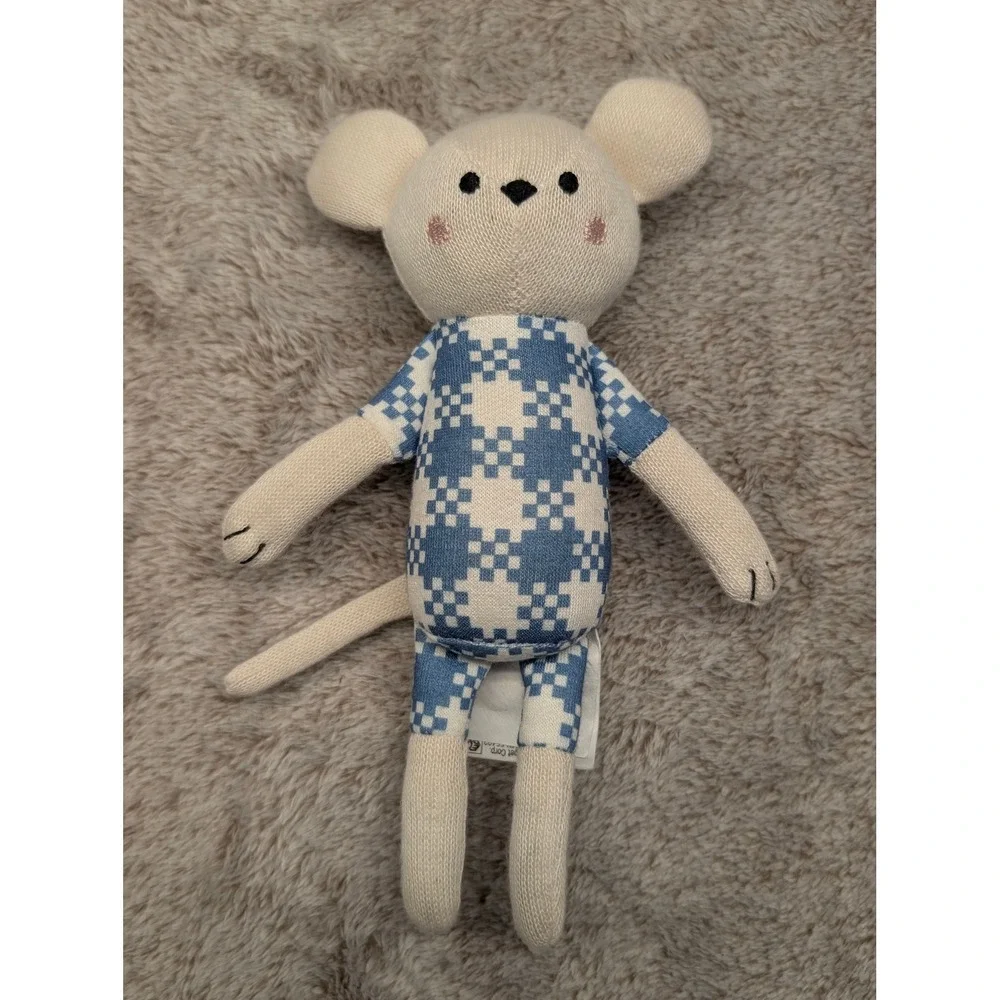 Pillowfort Small Mouse Plush Blue Argyle Sweater Target House Play Set 8